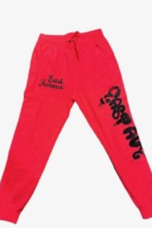 East Ave. Painted Joggers (Red)