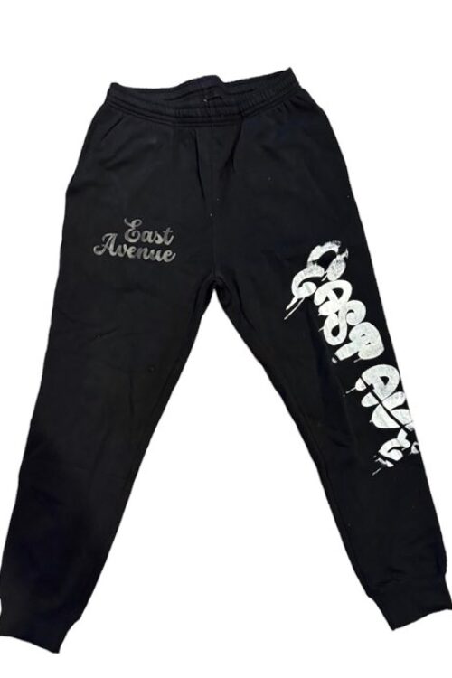 East Ave. Painted Joggers  (Black)